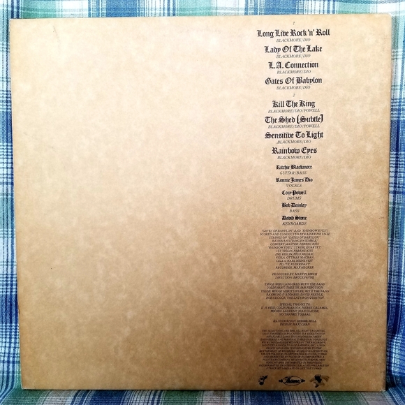 Rainbow-Long Live Rock "n" Roll Vinyl Record Lp - Picture 4 of 4